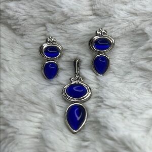 Elegant Blue and Silver Jewelry Set